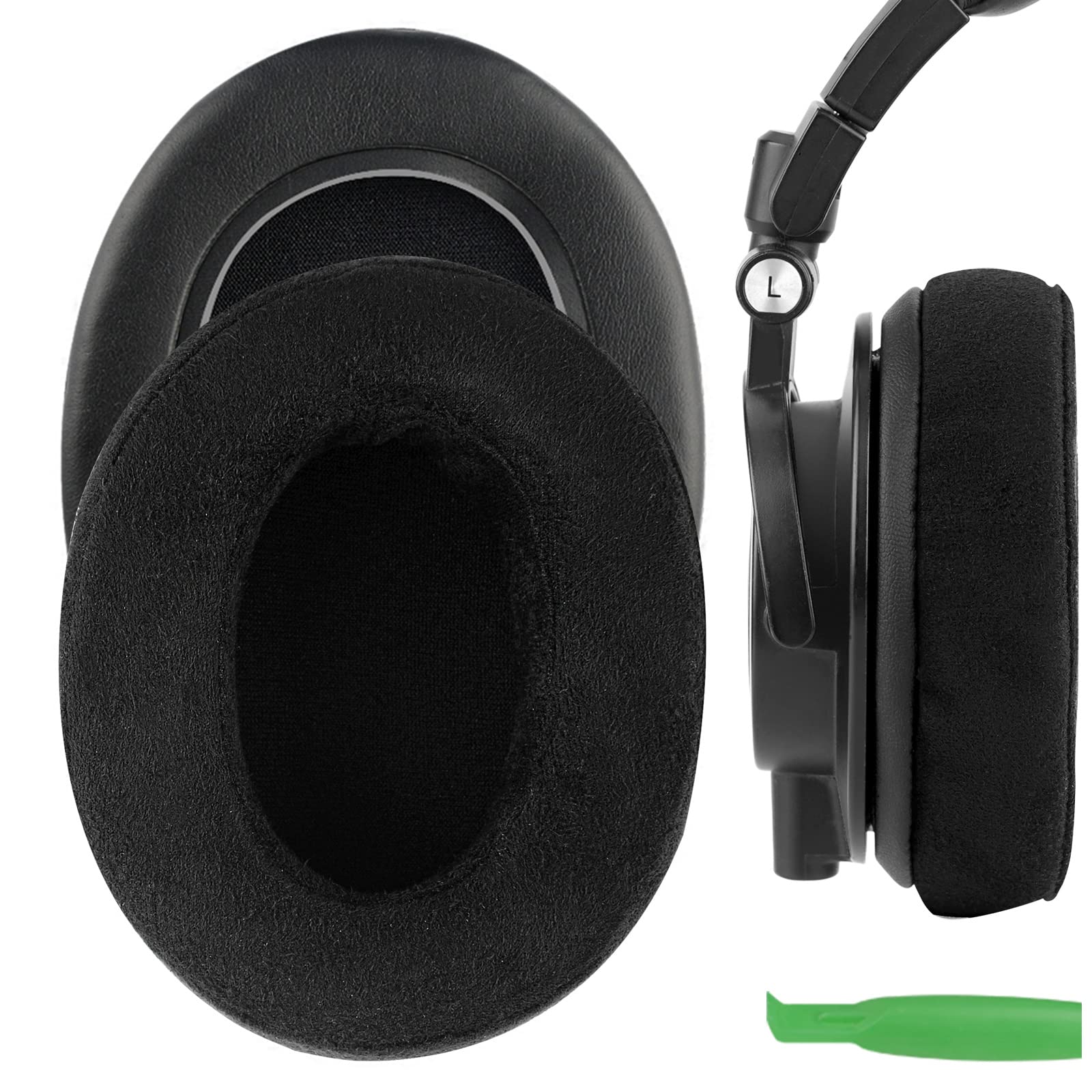 

Geekria Ear Pads Comfort Compatible Pads Compatible with ATH M20 Headphones Pads Ear Cups Buckskin Audio-Technica M50, M50X, M50S, M50cwh, M50xBT2,