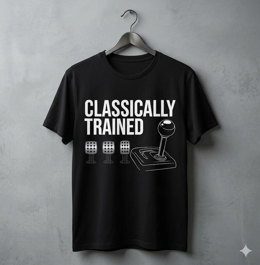 Unisex Adult Classic Graphic Classically Trained Three Pedals Manua... L