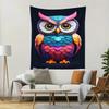 Pattern of colorfulfeathered owl Digital printing polyester wall tapestry suitable for use in living rooms bedrooms bars party