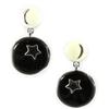 NOA [G0466] - Designer Earrings 'Starry Night' Black Beige