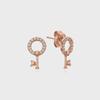Dazzling Promise Silver Pink Earrings TESSVP13143S