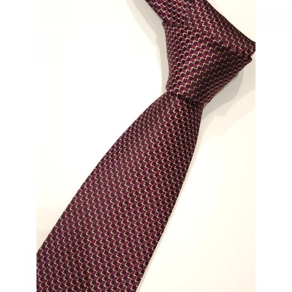 Daks Jacquard Allover Wine Tie Dmg1acf1229r2