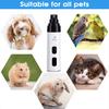 Dog Nail Grinders Bass Low Vibration USB Rechargeable Electric Clippers Cat Paws