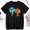 Funny Korean Amazing World Gumball Tshirt 100 Cotton Boys and Girls Y2k Clothes Short Sleeve Tee Mens Clothing
