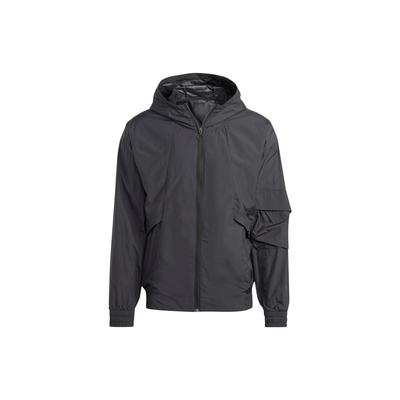 City Escape Windbreaker, Slim Fit Casual Hooded Jacket Men Outerwear Black IC6733