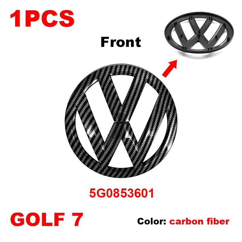 JQTYB1 1Pcs 135mm 112mm ABS Car Front Hood Cover Sticker Trunk For Volkswagen Golf 7 VW MK7 2014-2017 Logo Auto Badge Decal Accessories