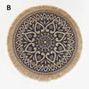 2026 Nordic Style Non-slip Placemat Round Flower Print Table Placemat Heat Insulation Furniture Decoration Mat Coffee Cup Mats