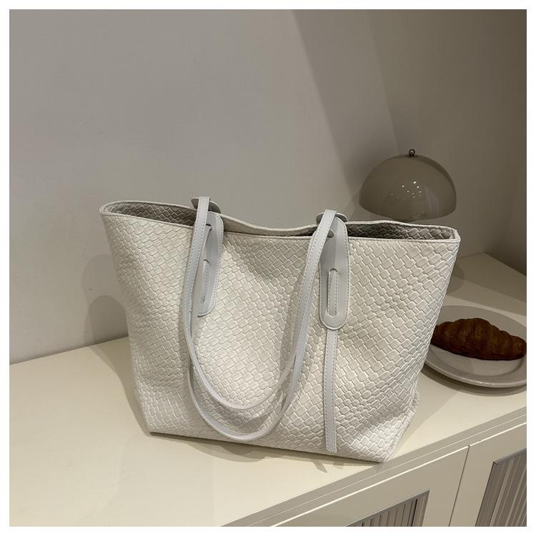 

Женская плетеная сумка-тоут большой вместимости - Новинка моды 2024 белый