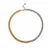 Meier New arrival hip hop punk style titanium steel necklace stylish color matching trendy cuban stainless steel clavicle chain
