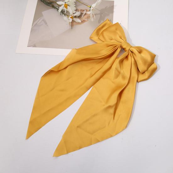 Hairpin Bow Theme Chiffon Long Ribbon Hair Clip Bright Color Lightweight Back Head Hair Claw Hair Accessories