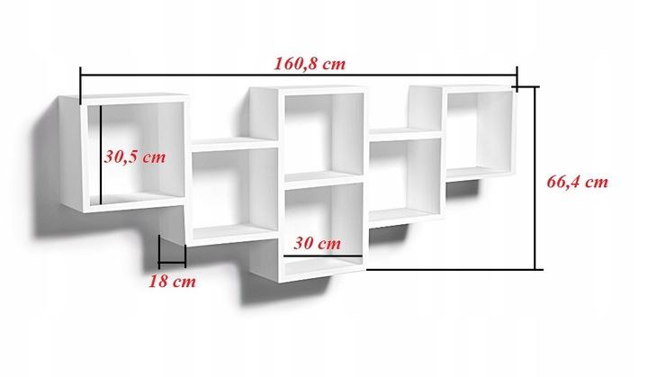 Wall Hanging Shelf, Bookcase - Alize White