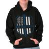 Blue Lives Matter Police Badge Flag GiftHoodie Hooded Sweatshirt Men Women