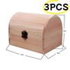 New 1/3Pcs Jewellery Keepsake Pine Plain Storage Wedding Wooden Arched Hinged Boxes Practical Decorate Wooden Box Trinket