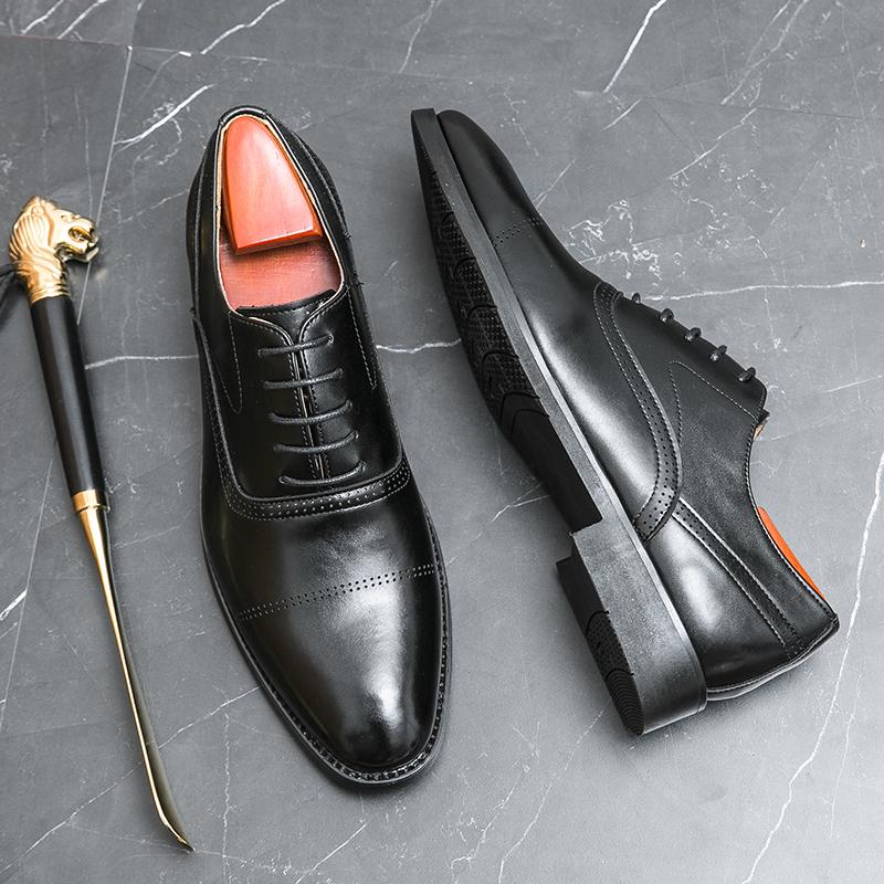 Men Retro Dress Shoes Black Brown European  American Style Business Office Fashion Derby Shoes Wedding Banquet Shoes Size 38-46
