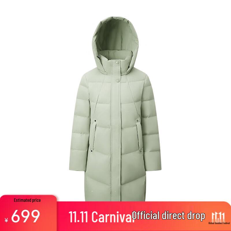 

Женская куртка средней длины с капюшоном из утиного пуха Qianrengang Y309179Y S