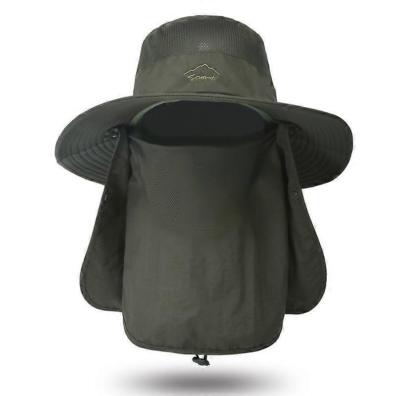 Fisherman Hat Men's Sun Hat Outdoor Quick-Drying Sun Hat Fishing Breathable Sun Hat Women's Face Hat