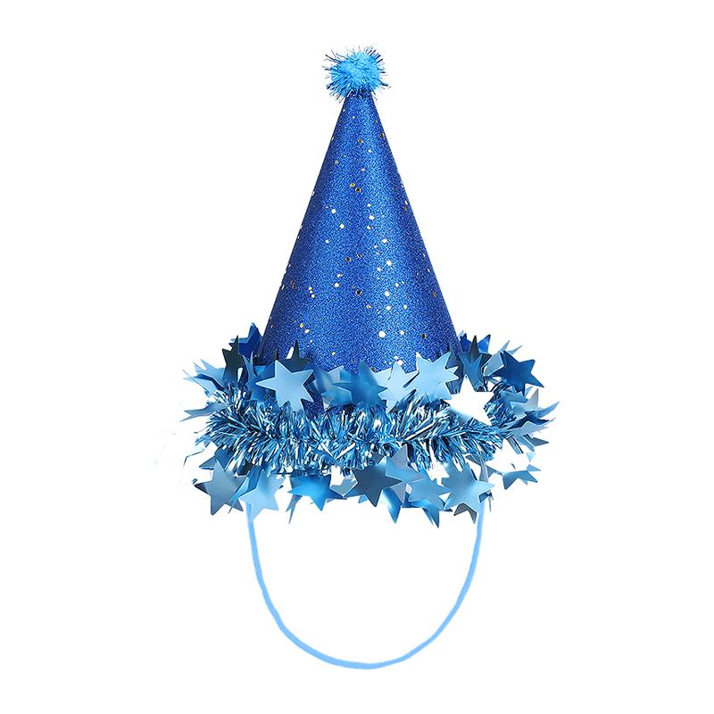 Kids Birthday Party Hat Paper Crown Caps for 1st Boy Girl Birthday Party Decoration Supplies Photo Props Gold Silver Pink