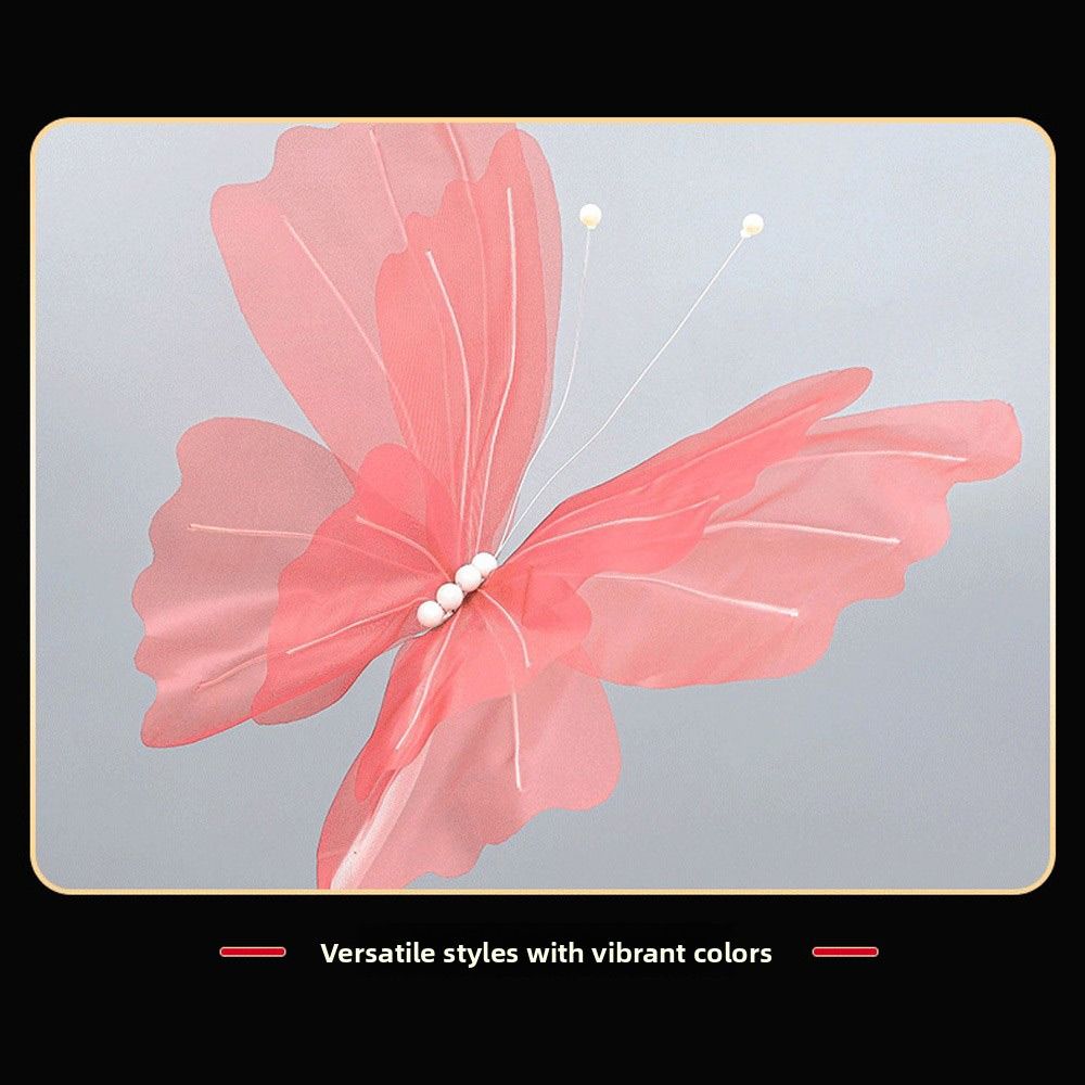 48cm Big Simulation Butterfly Gauze Material 3D Effect Hanging Butterfly Hollow Design Large Size Fake Butterfly