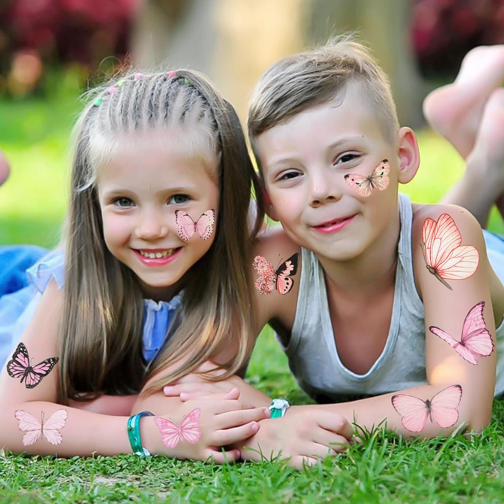 New Cartoon Colorful Butterfly Tattoo Stickers High-end Sense Boys and Girls Festival Party Children Temporary Tattoos