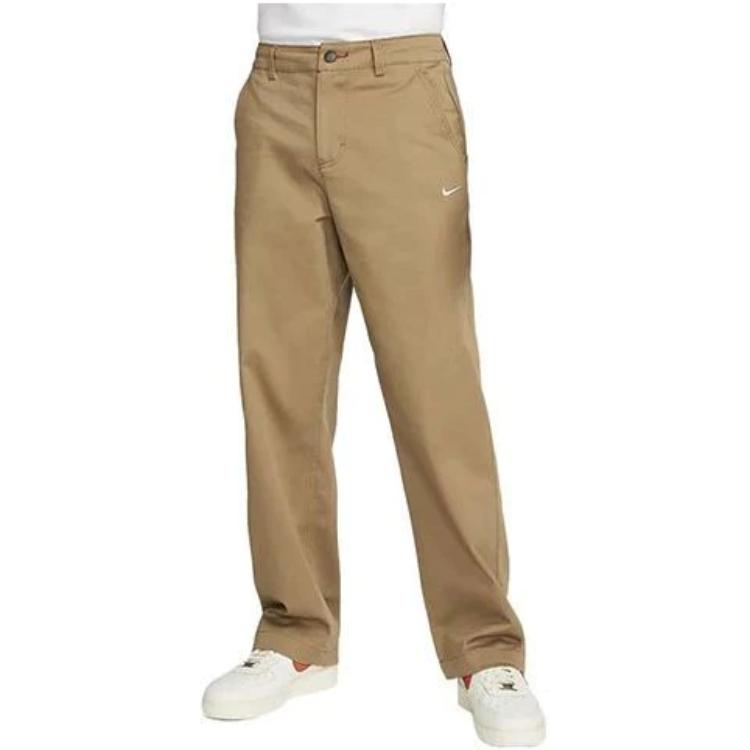 Men's Pants Nike Casual Pants Men's Brown Moderate Straight Fit Pants