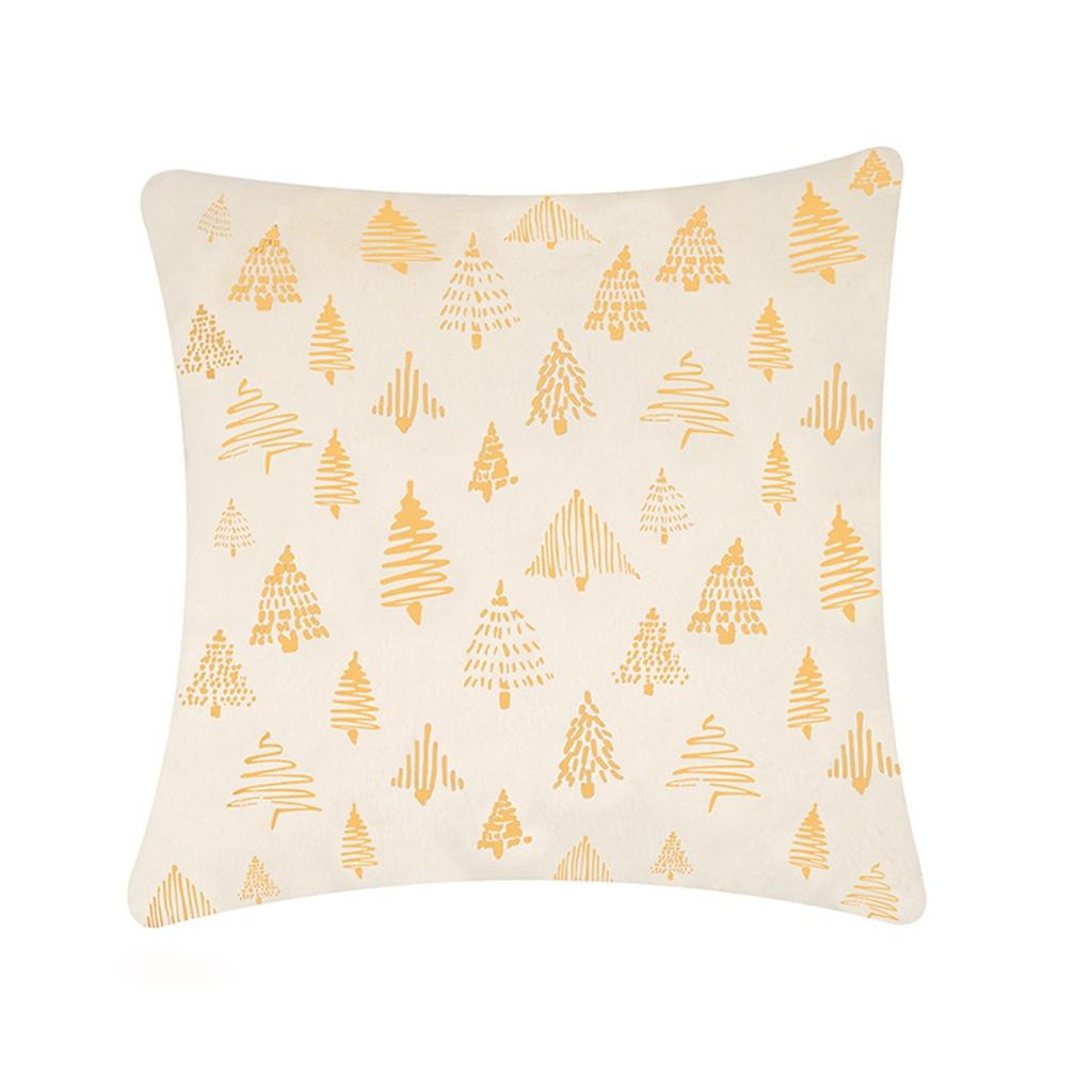 Christmas Tree Gold-stamped Double-sided Pillowcase Cushion Cover Atmosphere Decoration Cushion Cover