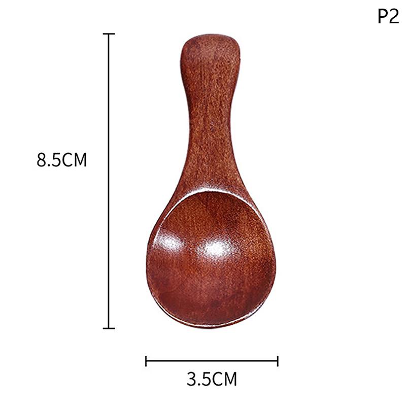 1Pc Short Handle Small Wooden Spoons Tea Honey Coffee Kitchen Spice Condiment Salt Sugar Durable Mini Baby Spoon Accessories