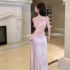 Party Dress Dress High-end Light Luxury Celebrity Birthday Dress Sexy Backless Deep Neck Dress Women