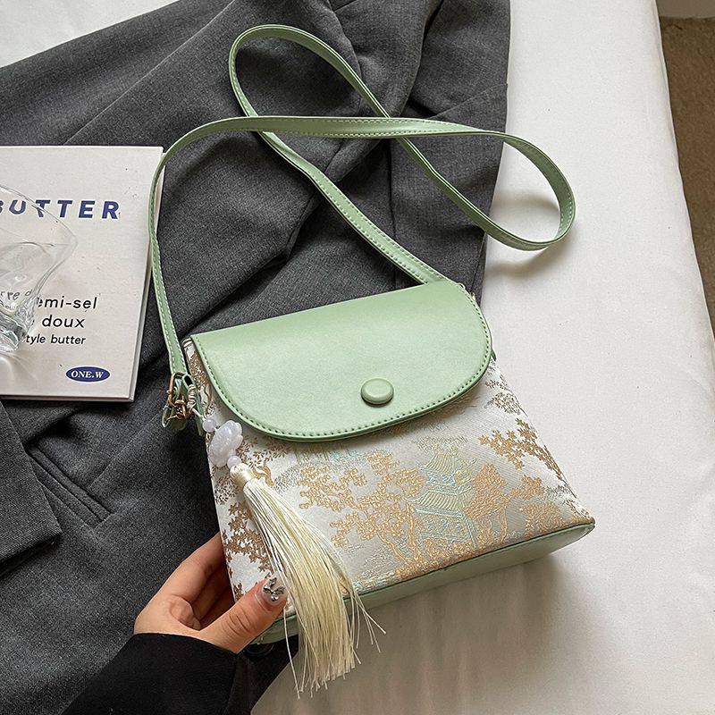 Chinese Style Handbag, Women's Single Shoulder Crossbody Bag, Versatile Bucket Bag, Small Bag, Shoulder Bag