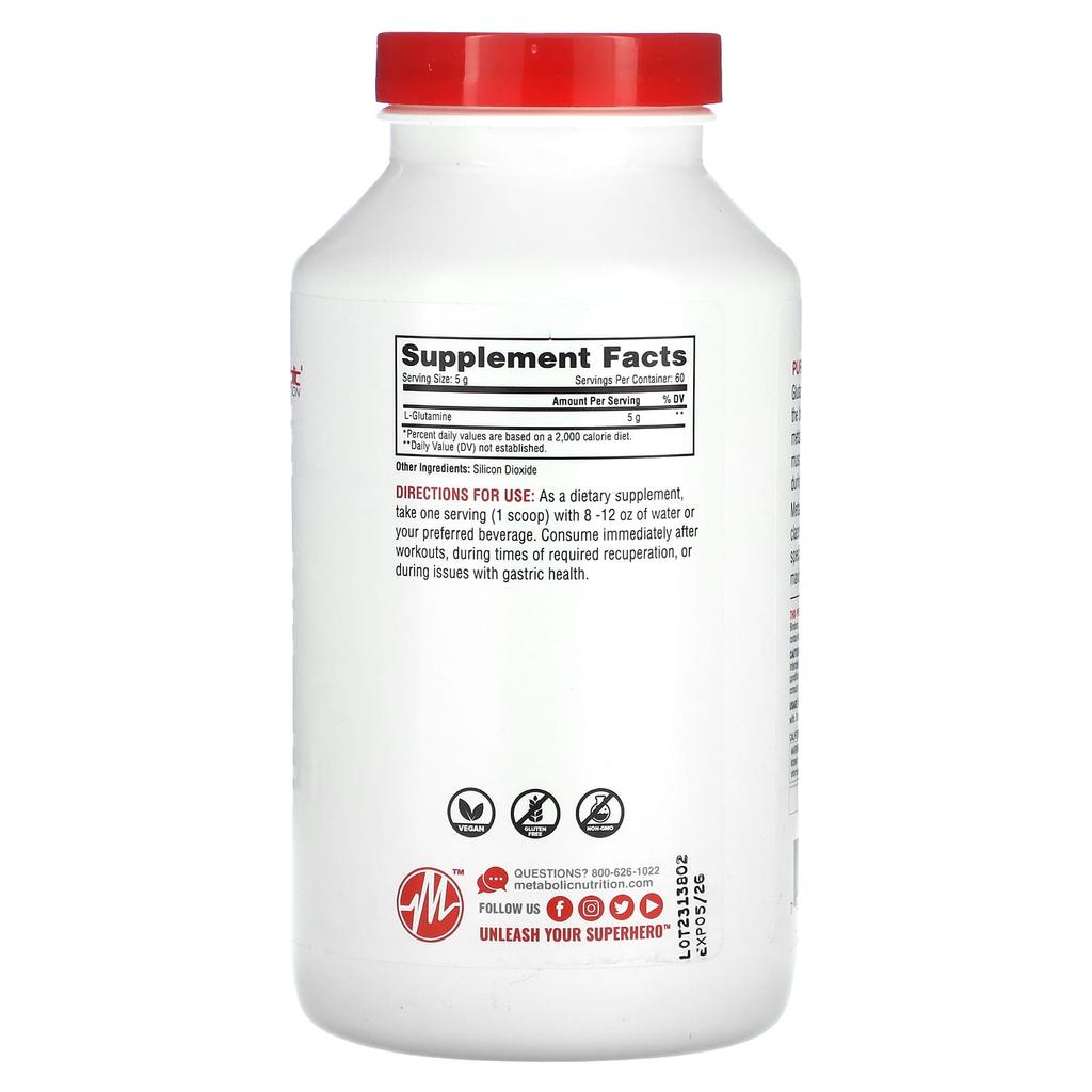 L-Glutamine, Unflavored, 300G(10.58Oz)