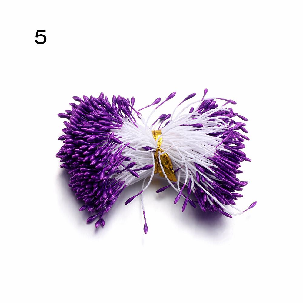 400pcs Mini Artificial Pearl Pistil Double Heads DIY Floral Craft For DIY Needlework Scrapbooking Wreath Wedding Decoration