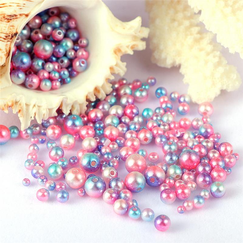 

10g Random Size Colorful Imitation Pearl Beads With Hole Beading Accessories Acrylic Bracelet Necklace Beads Diy Jewelry Making