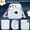 Kinokoo Instax Mini 12 Case, Fujifilm Instax Mini 12 Camera Case with Snap Closure and Shoulder Strap (White)
