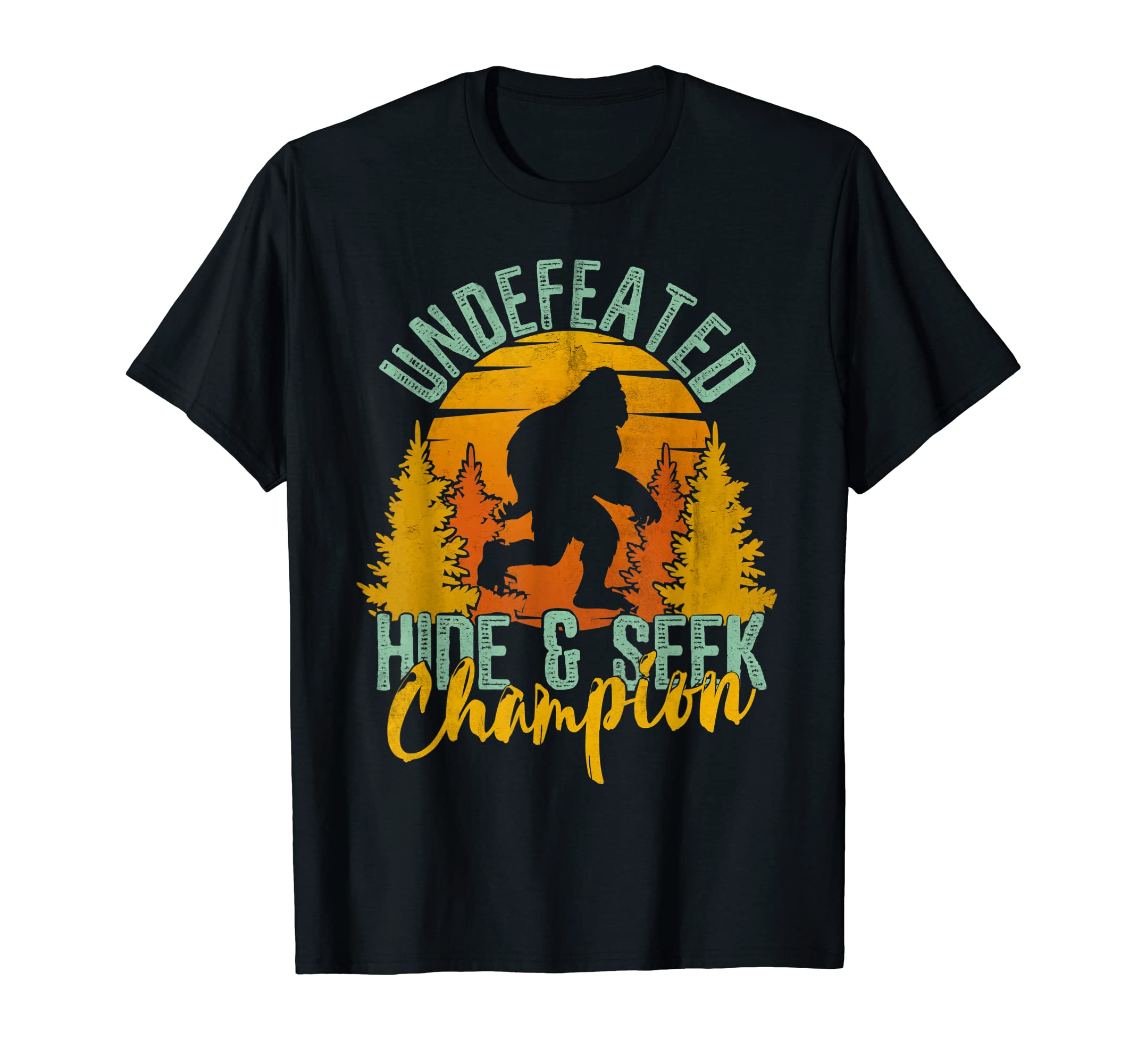 

Bigfoot Hide and Seek Champion World Undefeated shirt, shirt, T-shirt чёрный