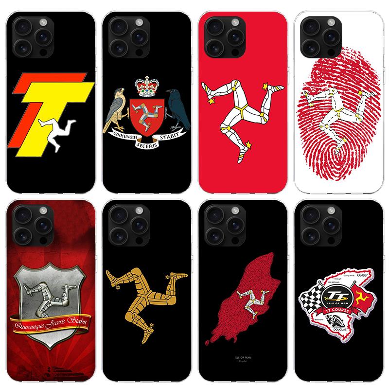 Isle of Man Coat of Arms Phone Case For iPhone 17 Air 16 15 Pro Max 14 Plus 13 Mini 12 11 Cover 7 8 SE Silicone Shell Print Fund