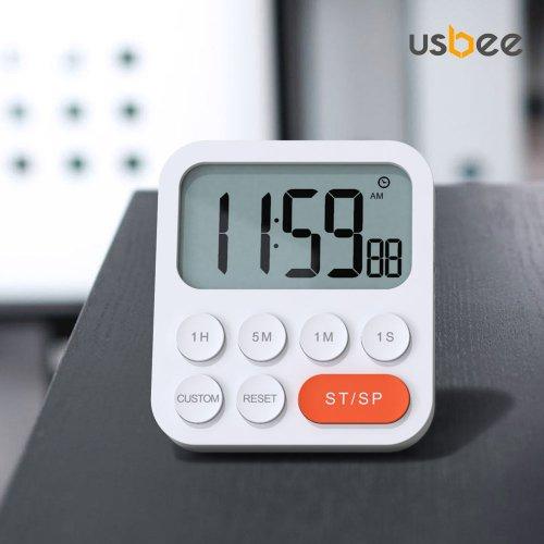 

[USEBEE] USEBEE Orange Pot Timer Clock White