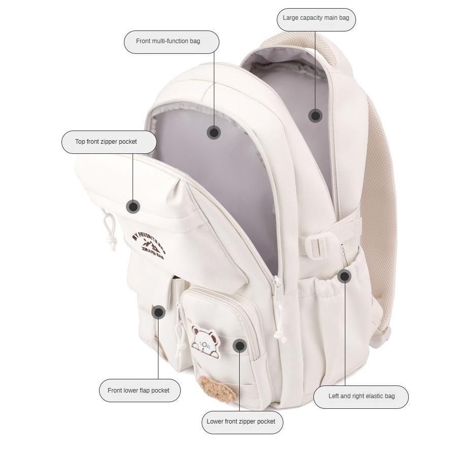 Einfacher Rucksack im koreanischen Stil für Herren und Damen, lässig, für Schülerinnen und Schüler