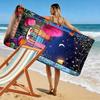 Cozy Balcony Night Scene with Lanterns Beach towel quick-drying for travel outdoor sports jogging beach and swimming