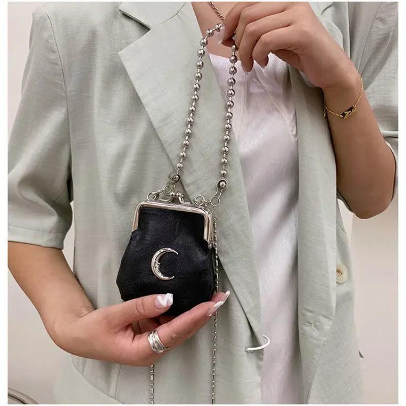 Fashi Chain Women Messenger Bags Girls Female Coin Purse Crossbody Bag Handbags PU Leather Ladies Small Clip Shoulder Bag
