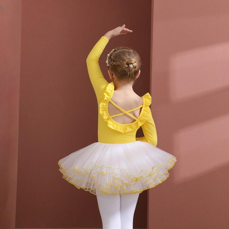 Dětské taneční oblečení, Letní dívčí cvičební oblečení, Bavlněné dětské baletní sukně, Dívčí taneční sukně, Taneční oblečení