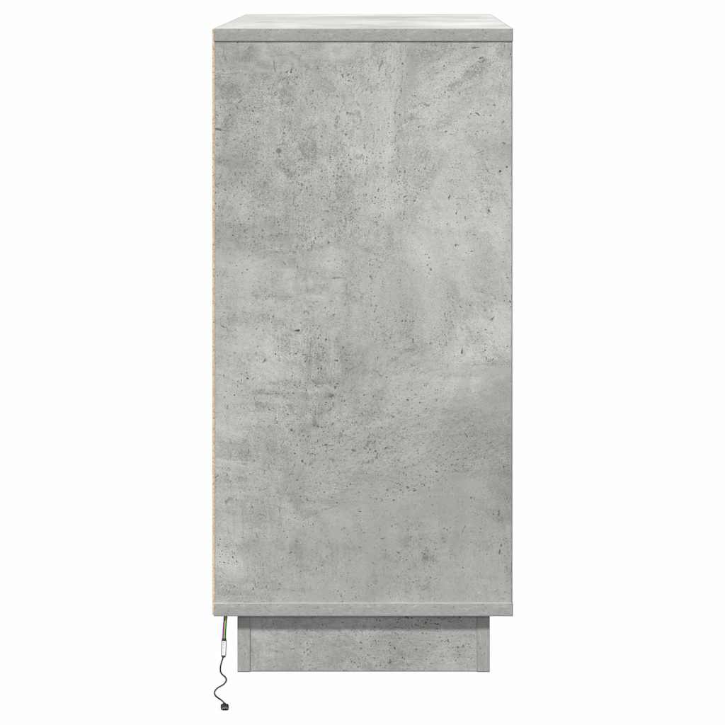 Nightstand Concrete Grey 71 X 34.5 X 75 Cm Engineered Wood