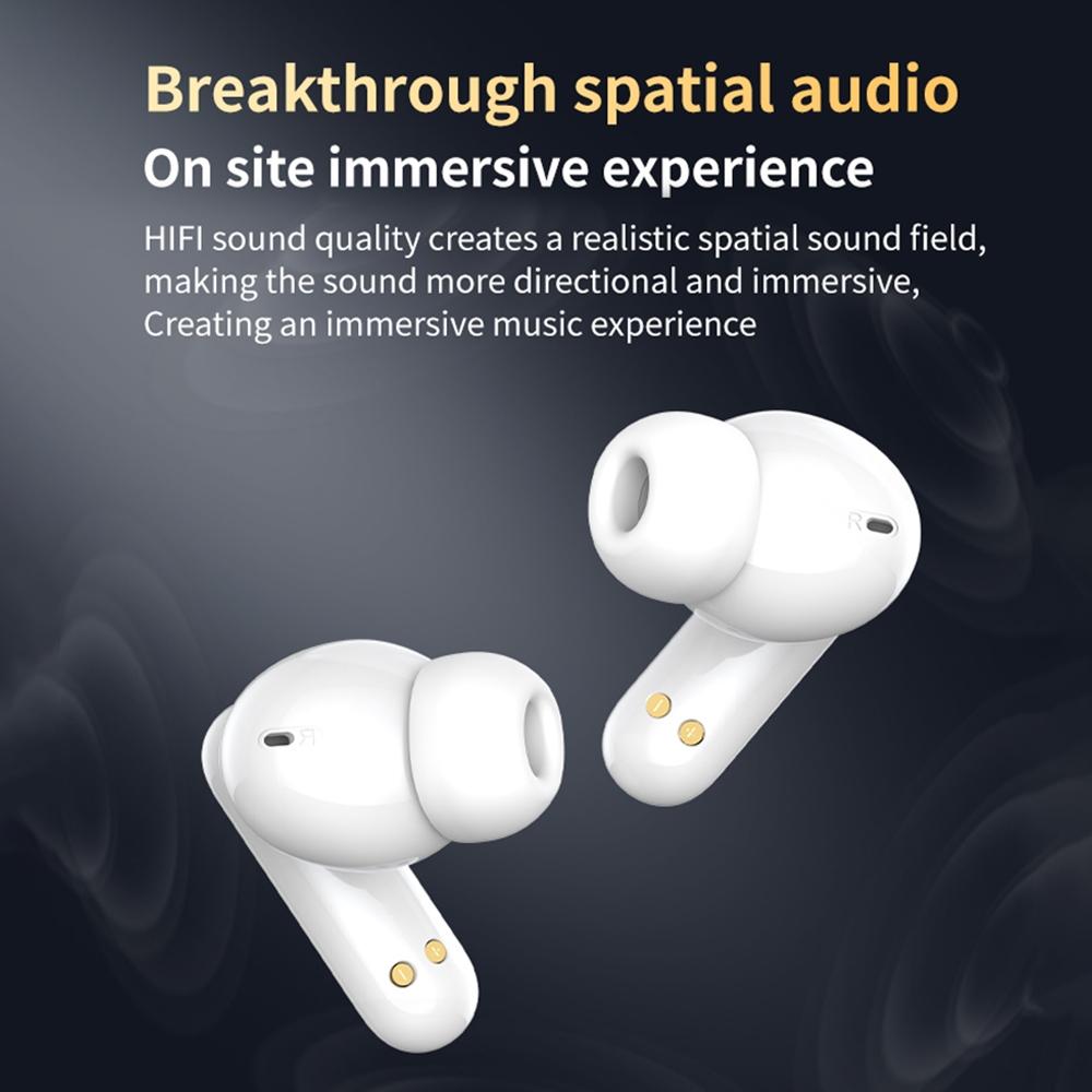 Căști intraauriculare cu ecran tactil nou BT 5.4 ANC Căști fără fir cu reducere a zgomotului cu husă de încărcare Căști sport la modă