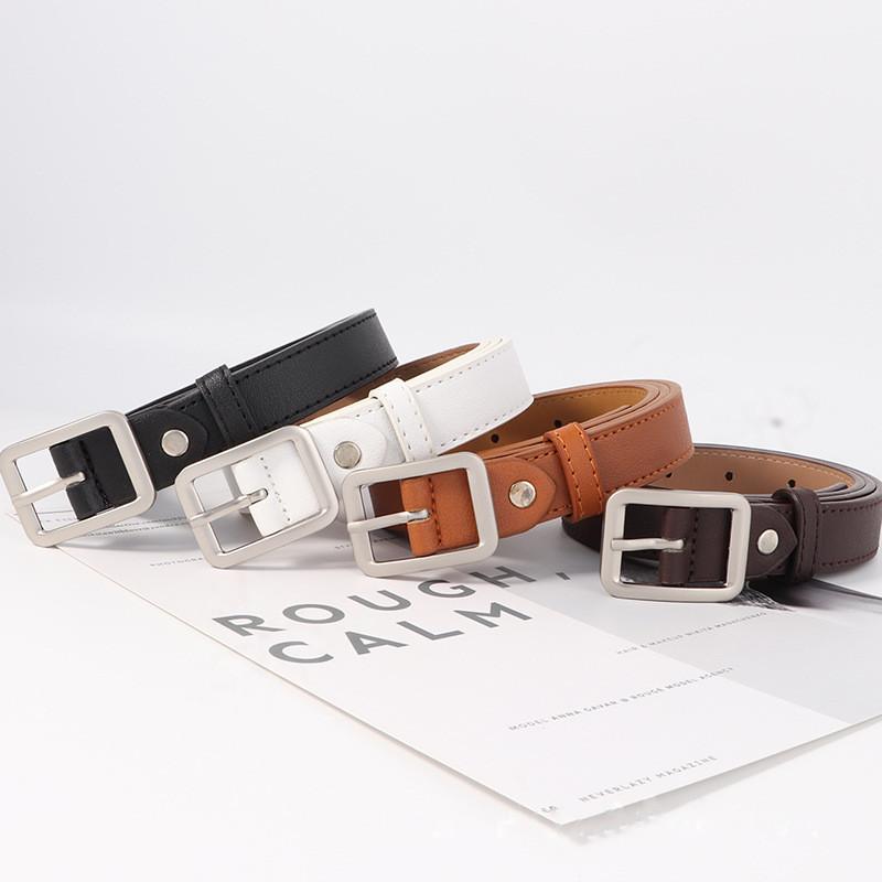 Belt Rectangular Matte Silver Solid Buckle Wide Waistband Chic Leisure Fashion