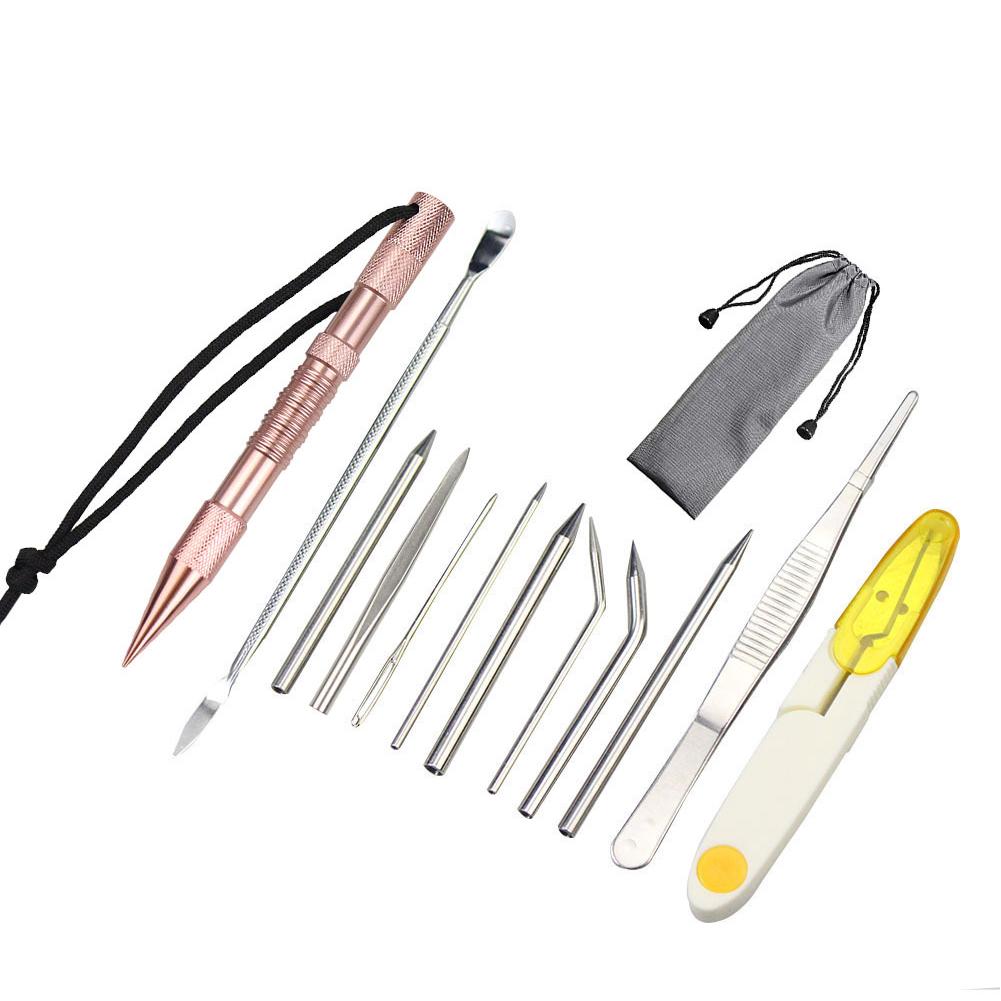 1Set Paracord Knitting Tool Set Aluminium Parachute Cord Needles Bracelets DIY Weave Tool Umbrella Rope Different Size Tools