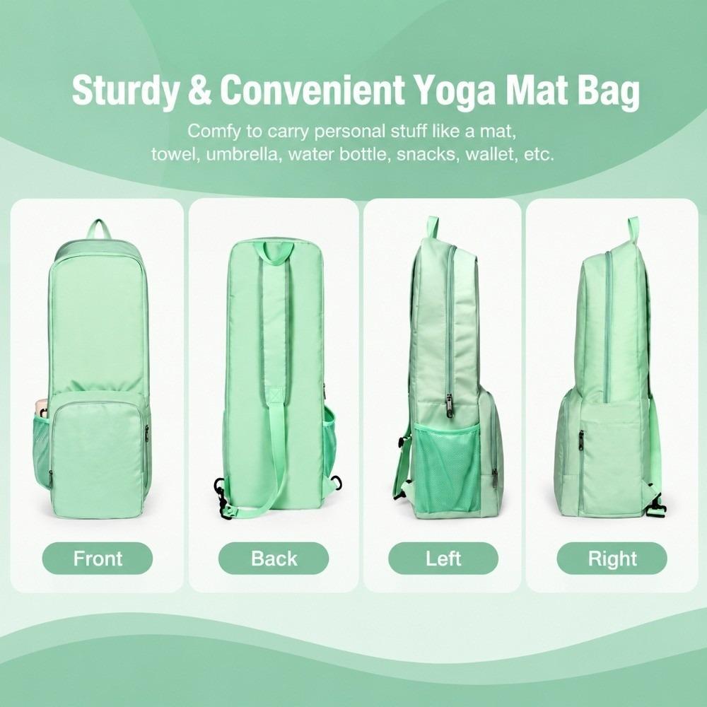 Waterproof Yoga Mat Backpack Double Zipper Yoga Accessories Bag Durable Yoga Mat Bag  Exercise