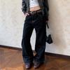 Womens Straight Leg Jeans Loose Fit Fall 2026 Street Style Casual Denim Pants