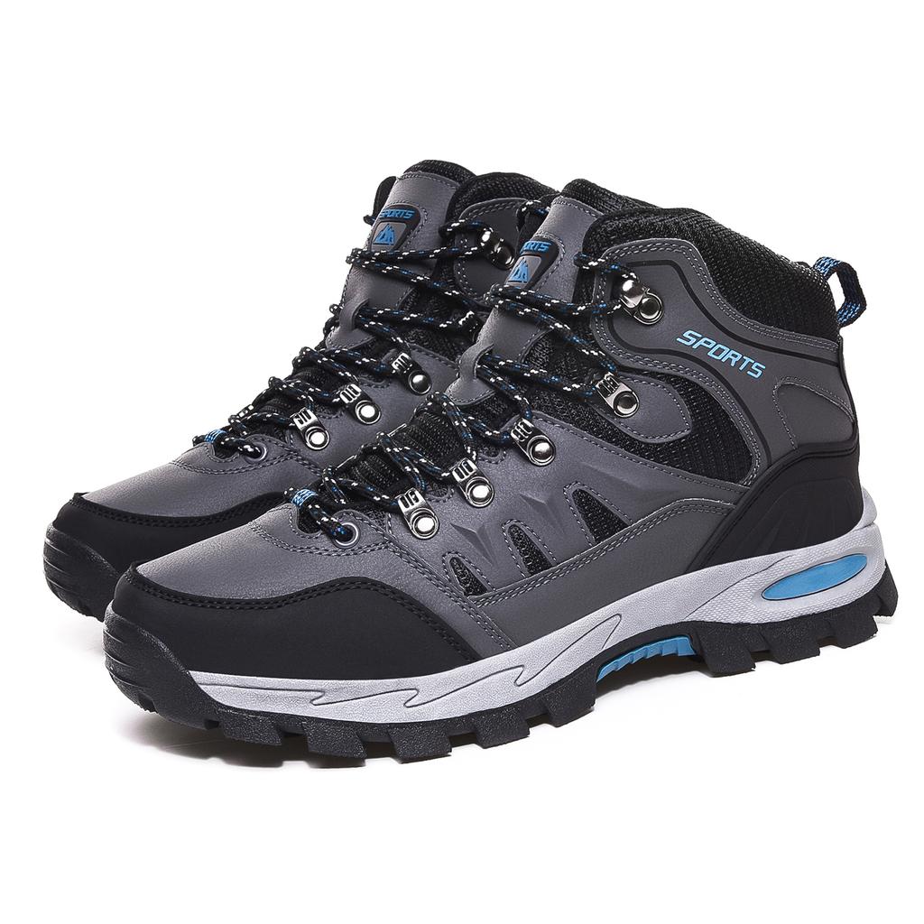 Herren-Winter-Lederstiefel, modische High-Top-Wanderschuhe, verschleißfeste, leichte Wanderschuhe