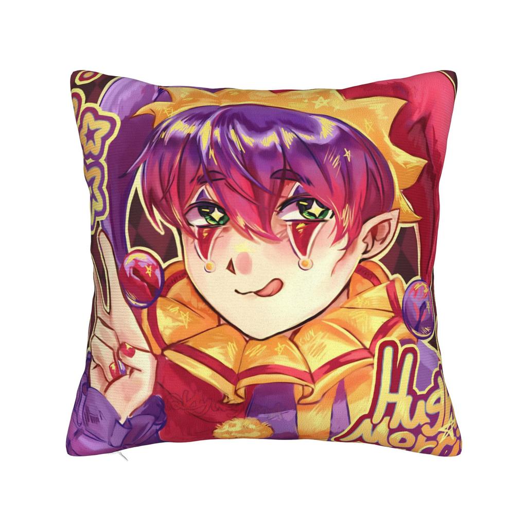 Hugh Morris Tomodachi Life Clown Square Pillow Case Cushion Cover Awesome Zipper Decor Pillowcase for Home 18"