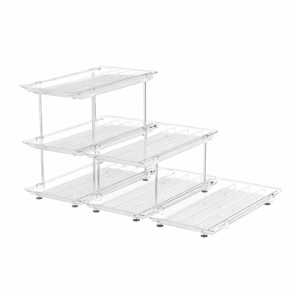 Plastic Pet Food Storage Rack Large Capacity Soda Can Dispenser Can Storage Rack  Pantry Style B