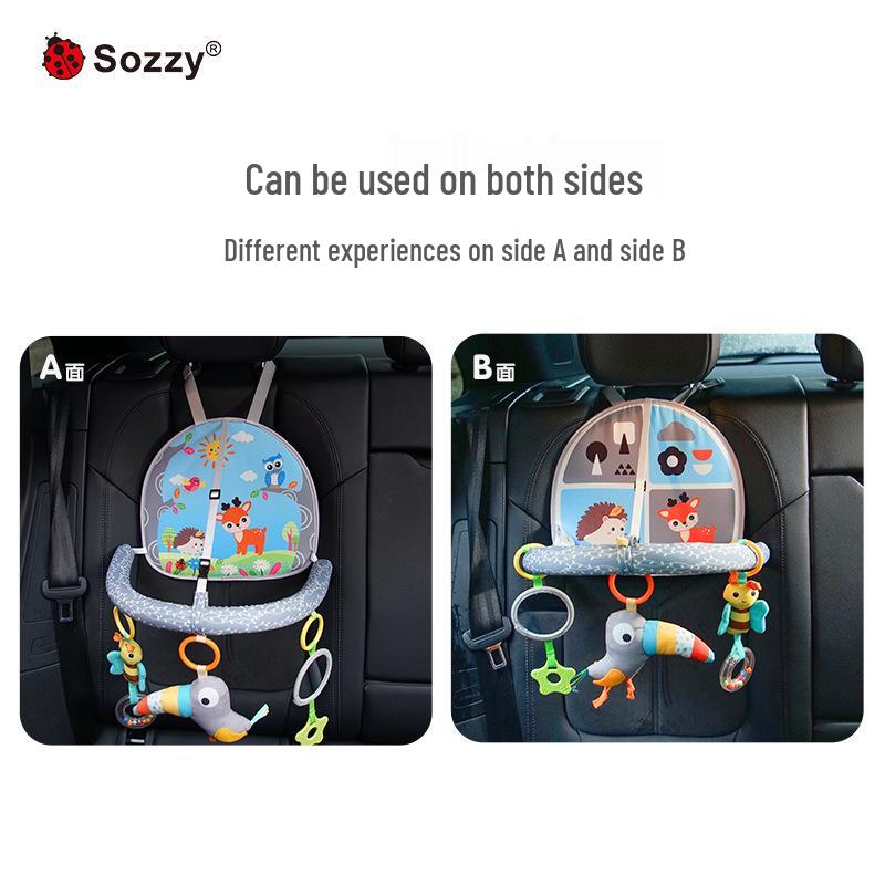 Sozzy Baby Stroller Soothing Toy: Travel Car Bed Pendant for 1-Year-Olds - Early Education Hanging Bell.