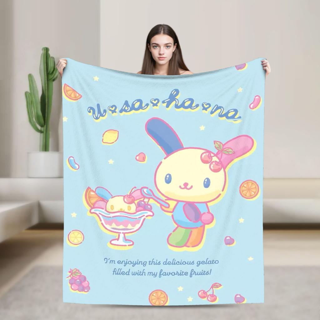 Usahana Cartoon Plush Blanket Kids Adult  Flannel Throw Blanket For Living Room Super Warm Custom  Quality Bedspread Gift Idea